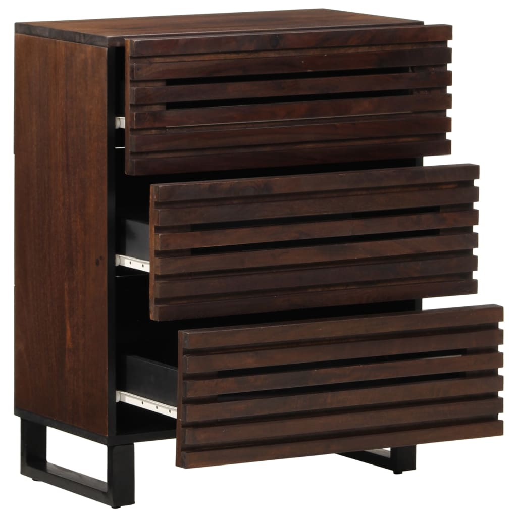 Buffet marron 60x34x75 cm bois massif de manguier - XIOS