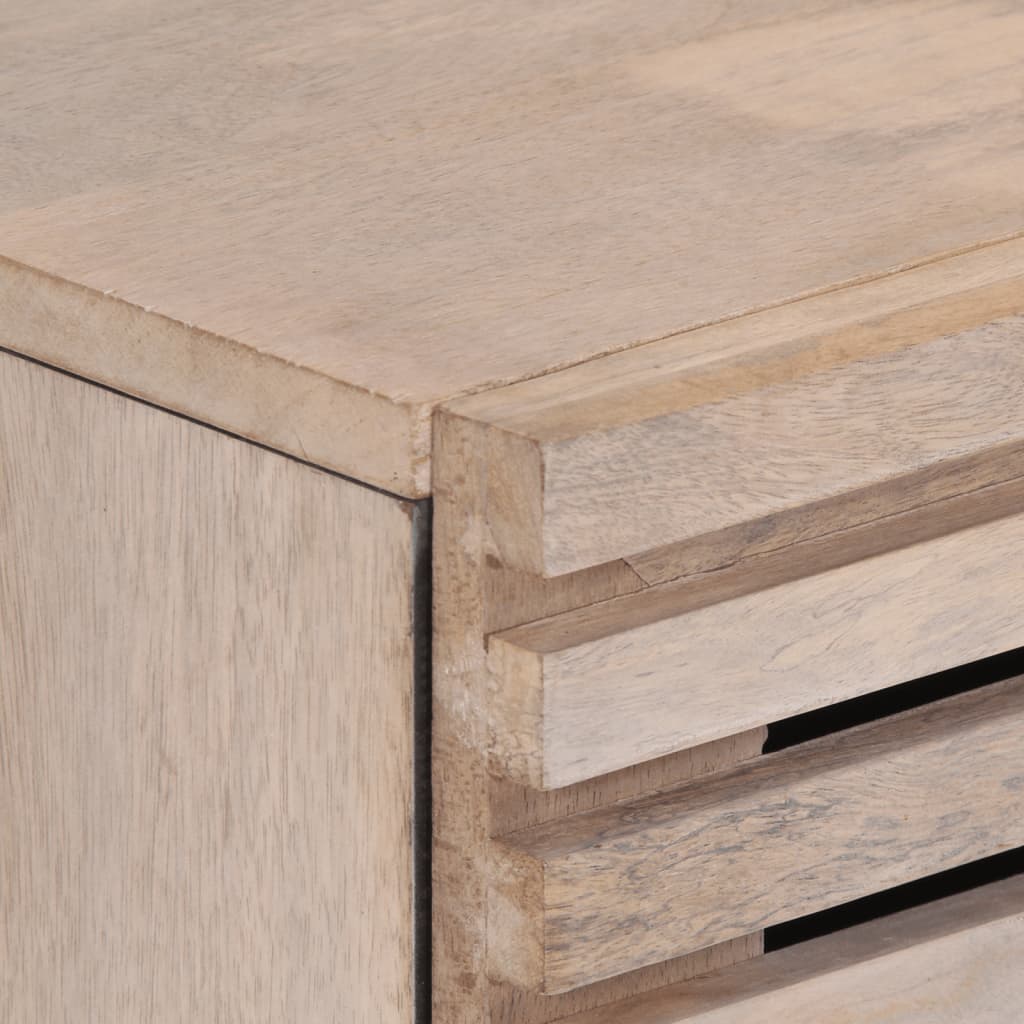 Buffet blanc 60x34x75 cm bois massif de manguier