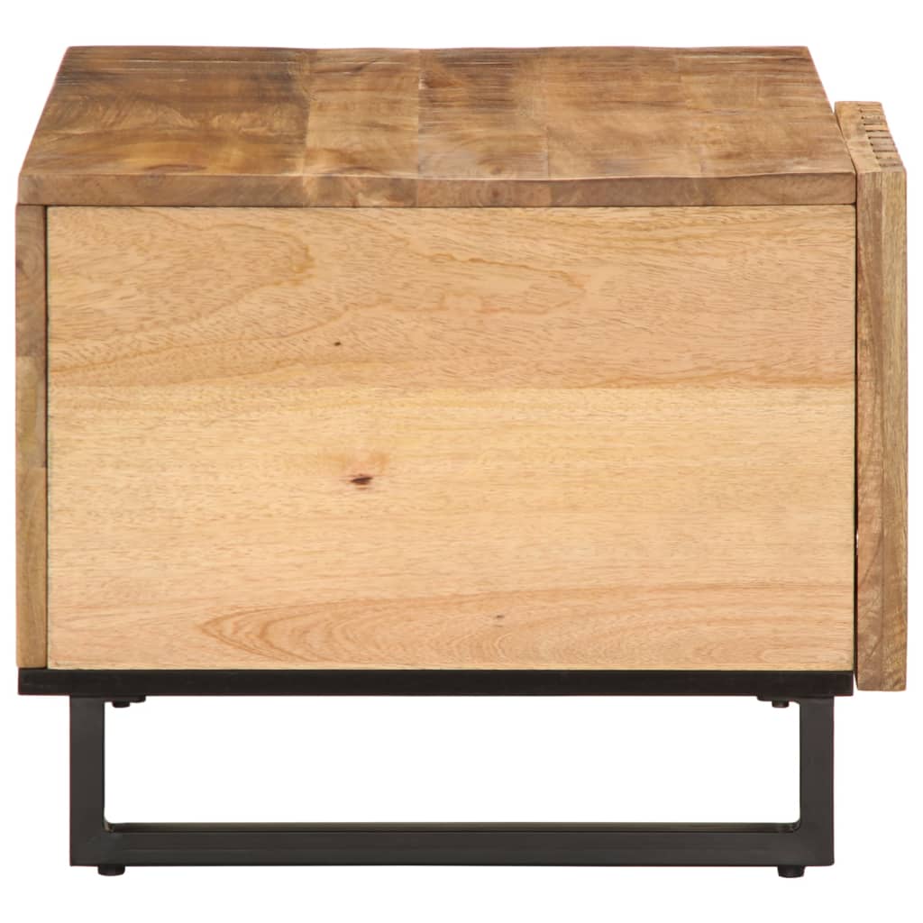 Table basse 80x51x40 cm bois de manguier massif brut - XIOS