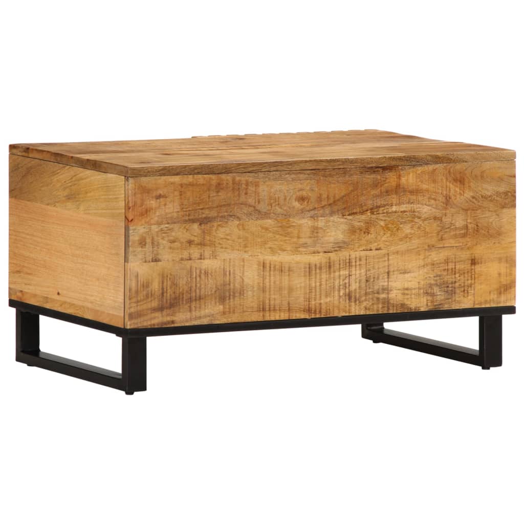 Table basse 80x51x40 cm bois de manguier massif brut - XIOS