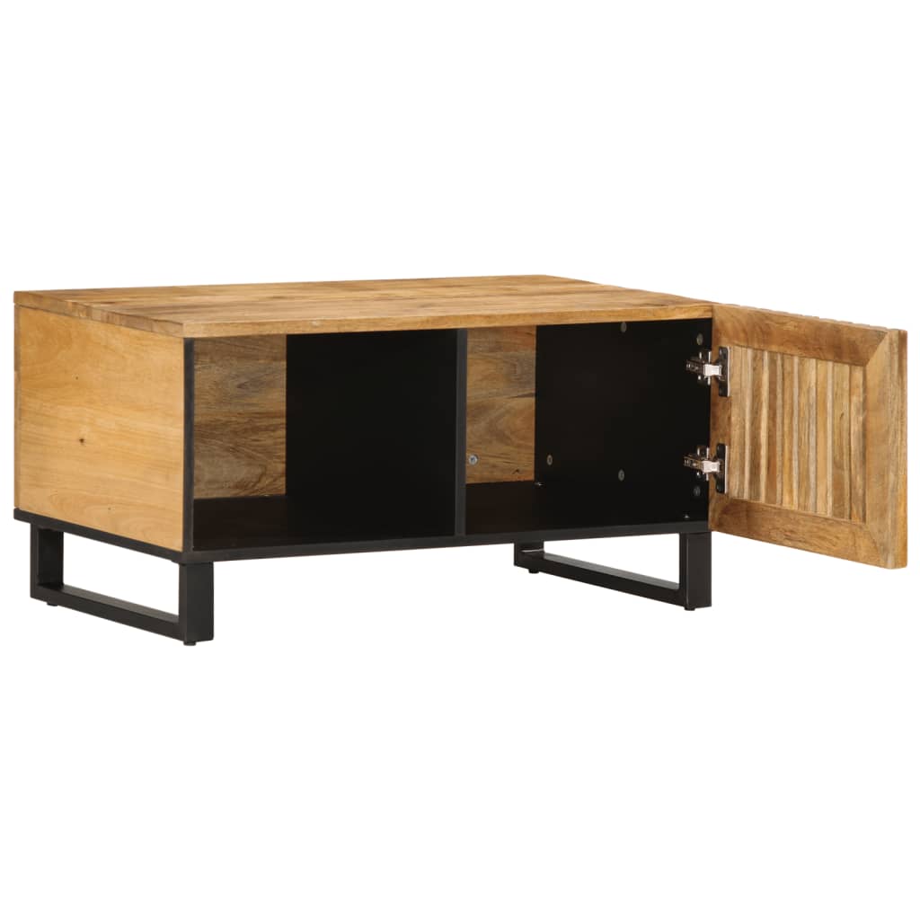 Table basse 80x51x40 cm bois de manguier massif brut - XIOS