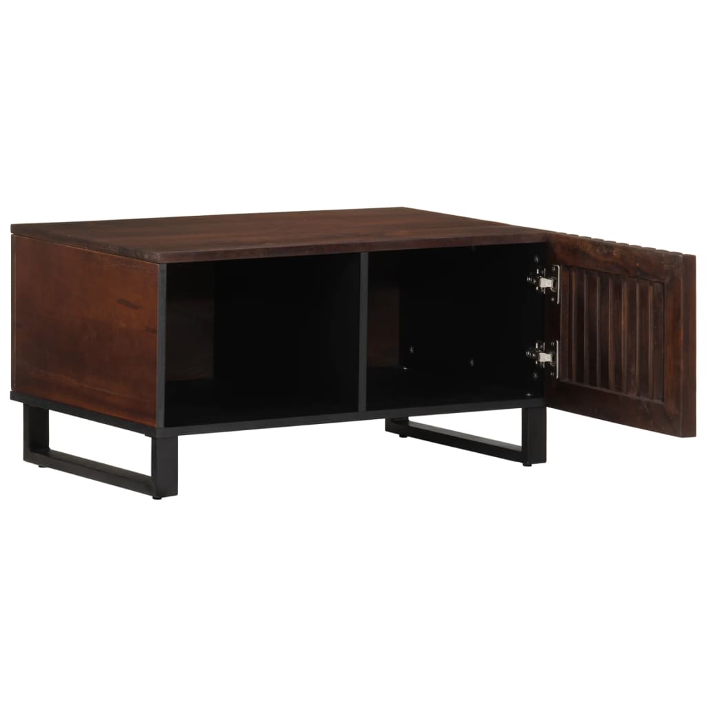 Table basse marron 80x51x40 cm bois de massif manguier - XIOS