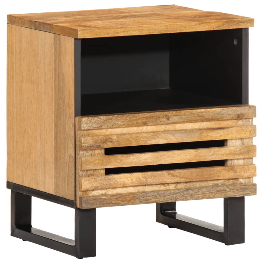 Tables de chevet 2 pcs 40x34x46 cm bois massif de manguier brut - XIOS
