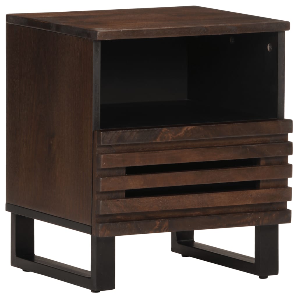 Table de chevet 40x34x46 cm bois de manguier massif - XIOS