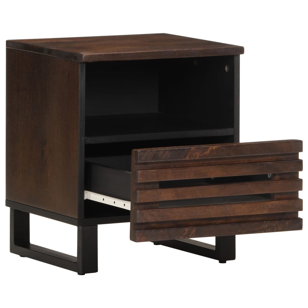 Table de chevet 40x34x46 cm bois de manguier massif - XIOS