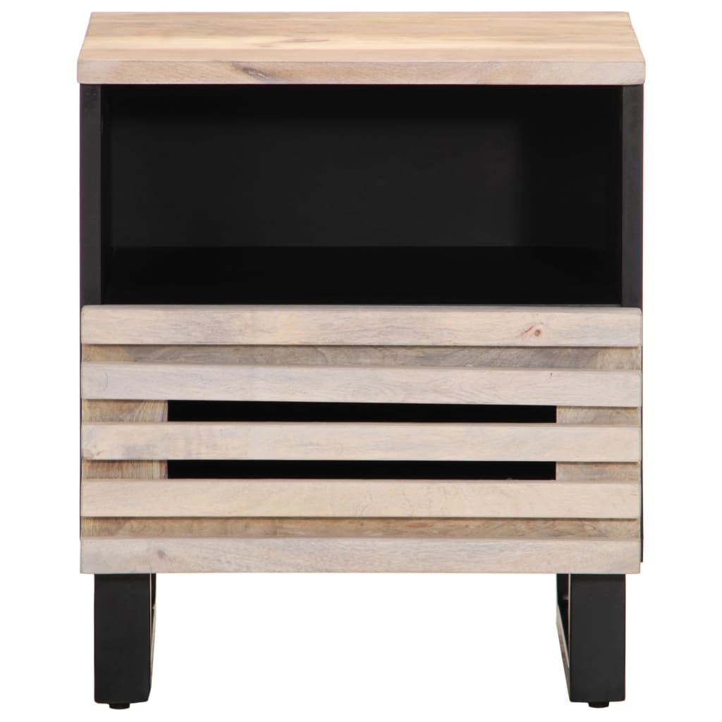 Tables de chevet 2 pcs 40x34x46 cm bois manguier massif blanchi - XIOS