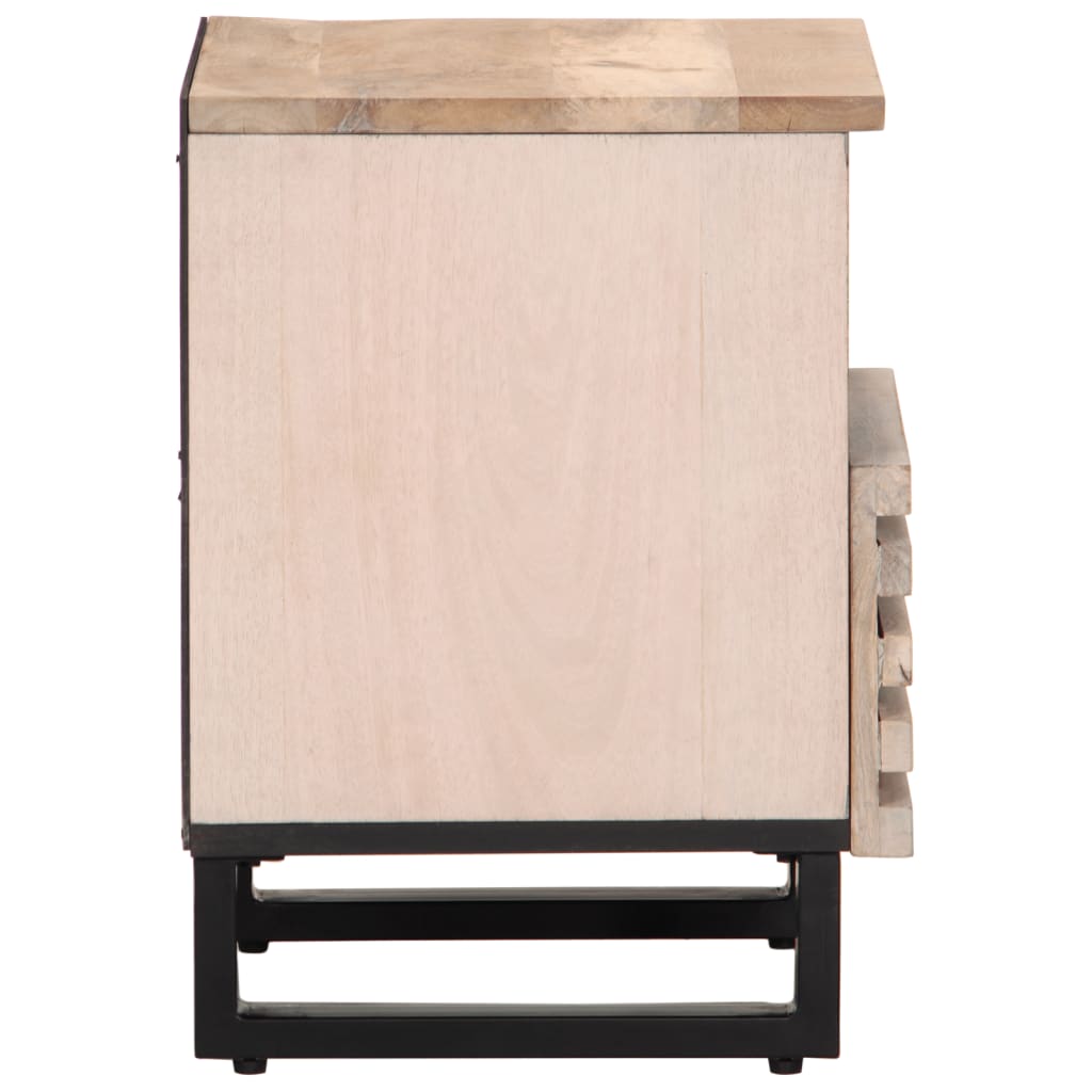 Tables de chevet 2 pcs 40x34x46 cm bois manguier massif blanchi - XIOS