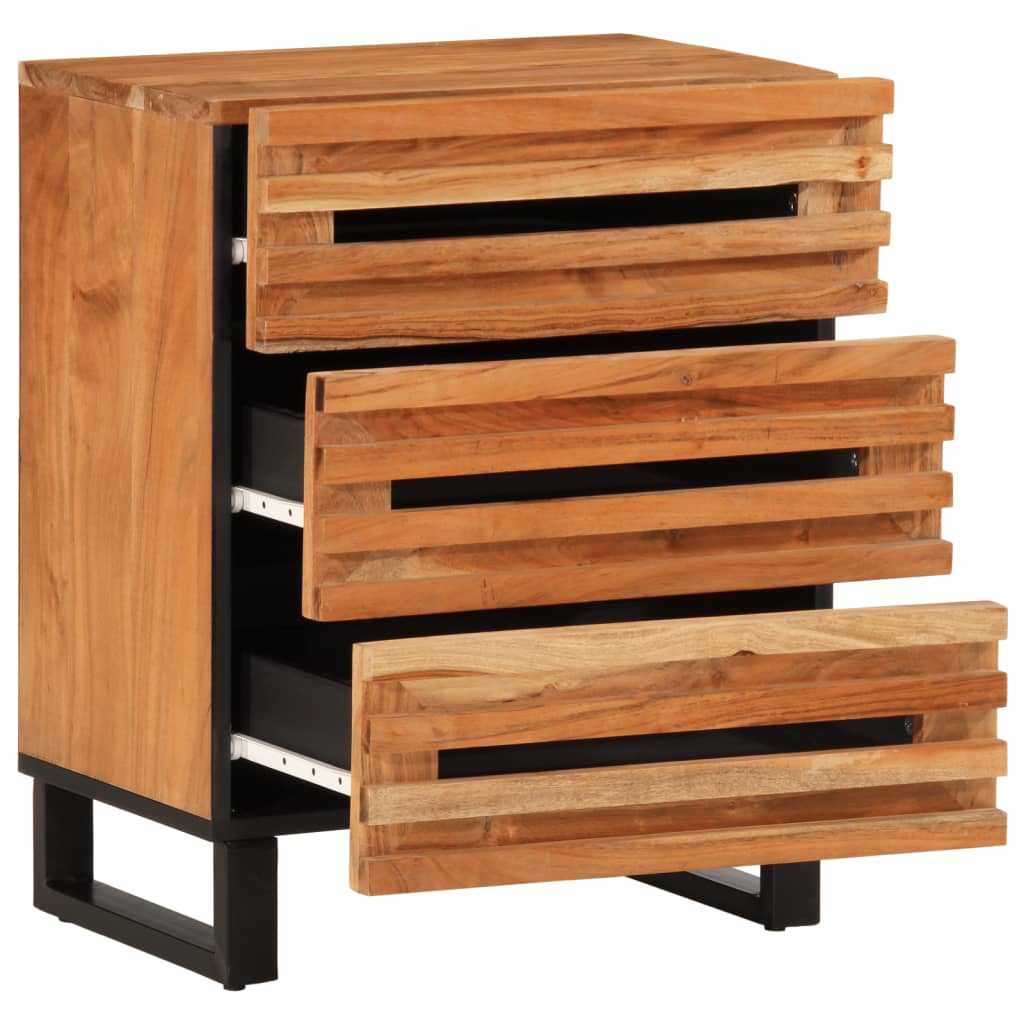 Table de chevet 50x34x62 cm bois d'acacia solide - XIOS