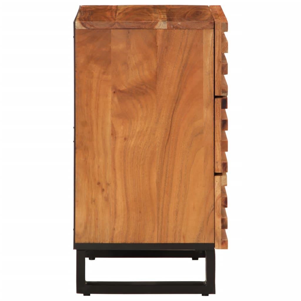 Table de chevet 50x34x62 cm bois d'acacia solide - XIOS