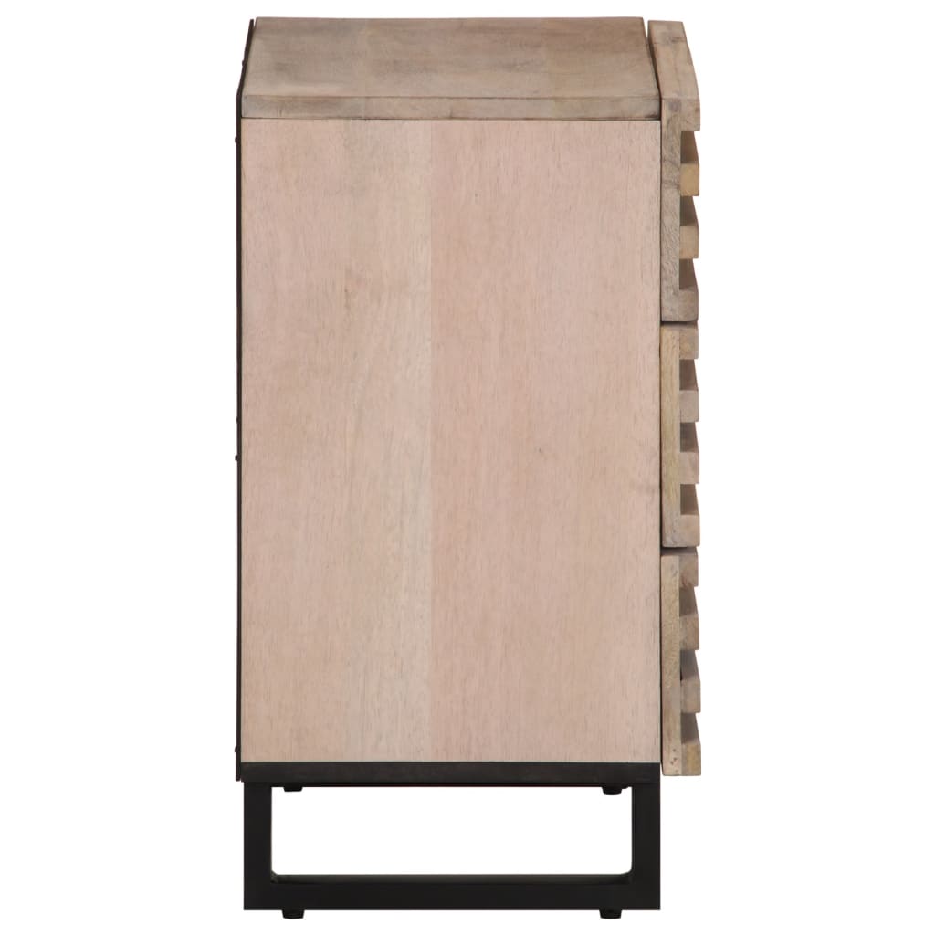 Table de chevet 50x34x62 cm bois de manguier solide - XIOS