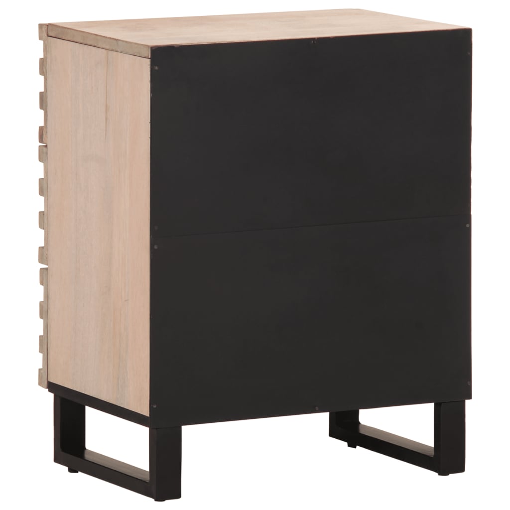 Table de chevet 50x34x62 cm bois de manguier solide - XIOS