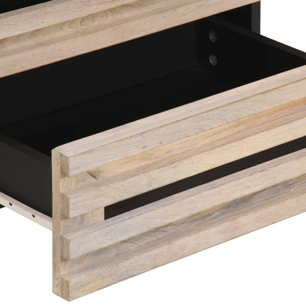 Table de chevet 50x34x62 cm bois de manguier solide - XIOS