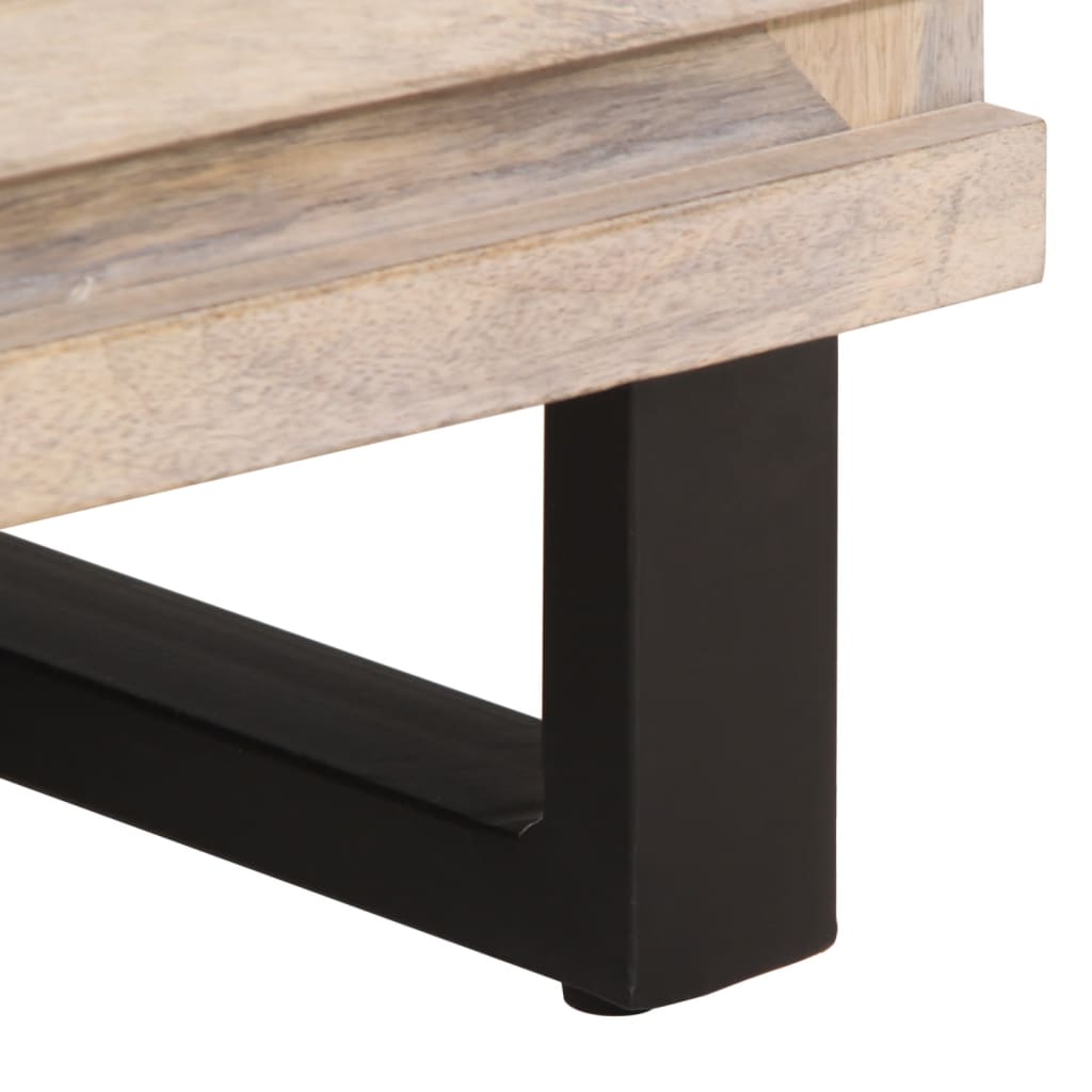 Table de chevet 50x34x62 cm bois de manguier solide - XIOS