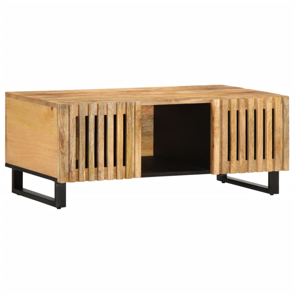 Table basse 100x55x40 cm bois de manguier massif brut - XIOS