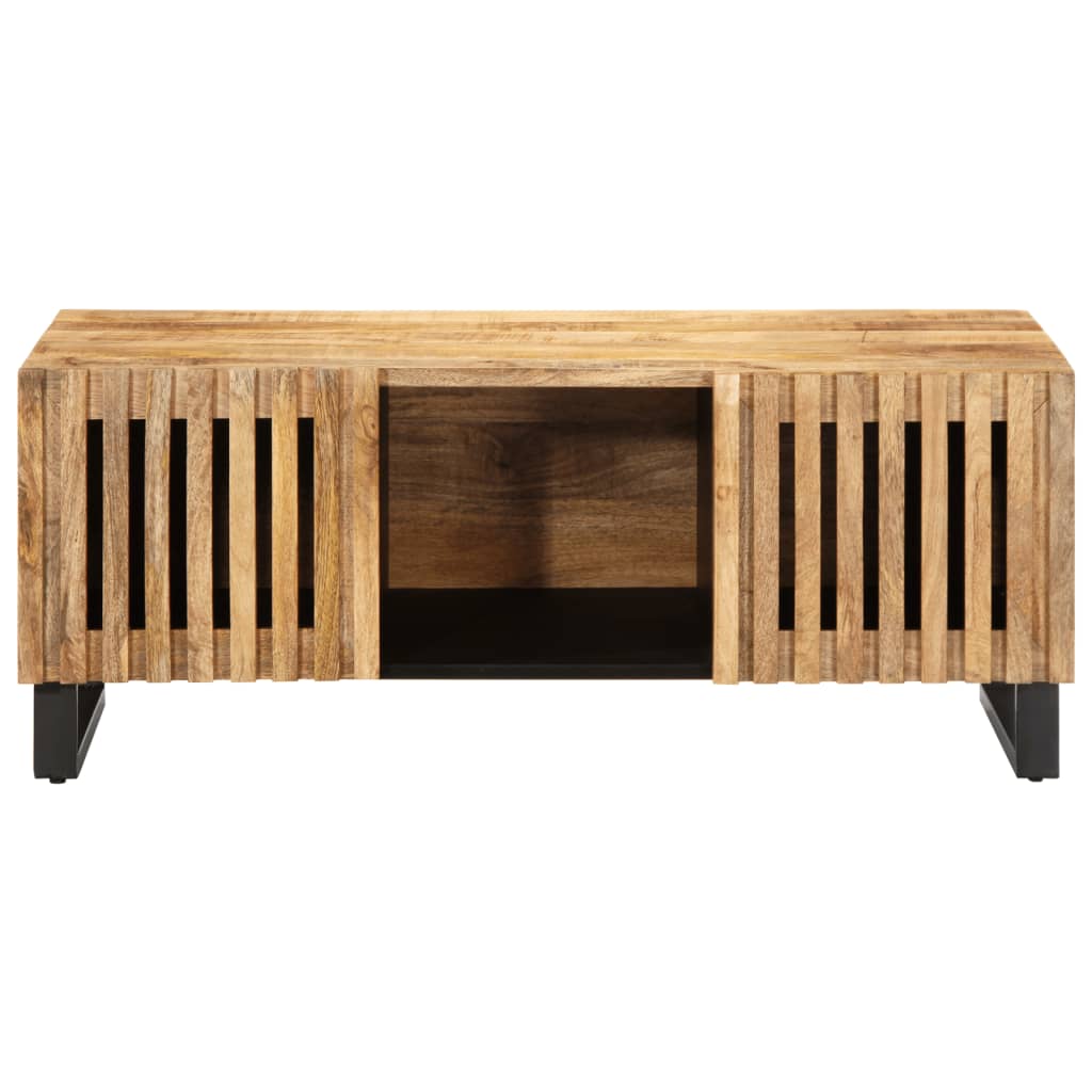 Table basse 100x55x40 cm bois de manguier massif brut - XIOS