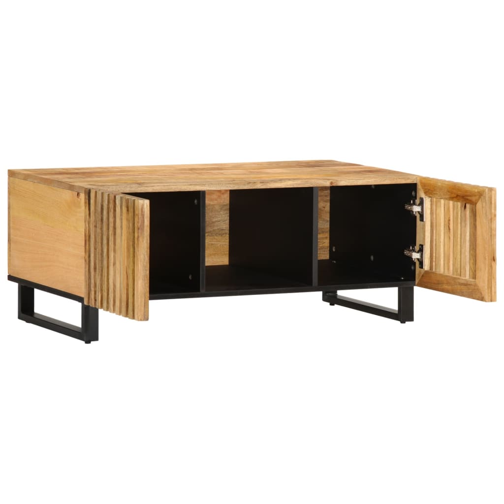 Table basse 100x55x40 cm bois de manguier massif brut - XIOS