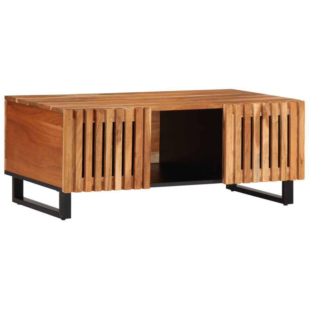 Table basse 100x55x40 cm bois massif d'acacia XIOS