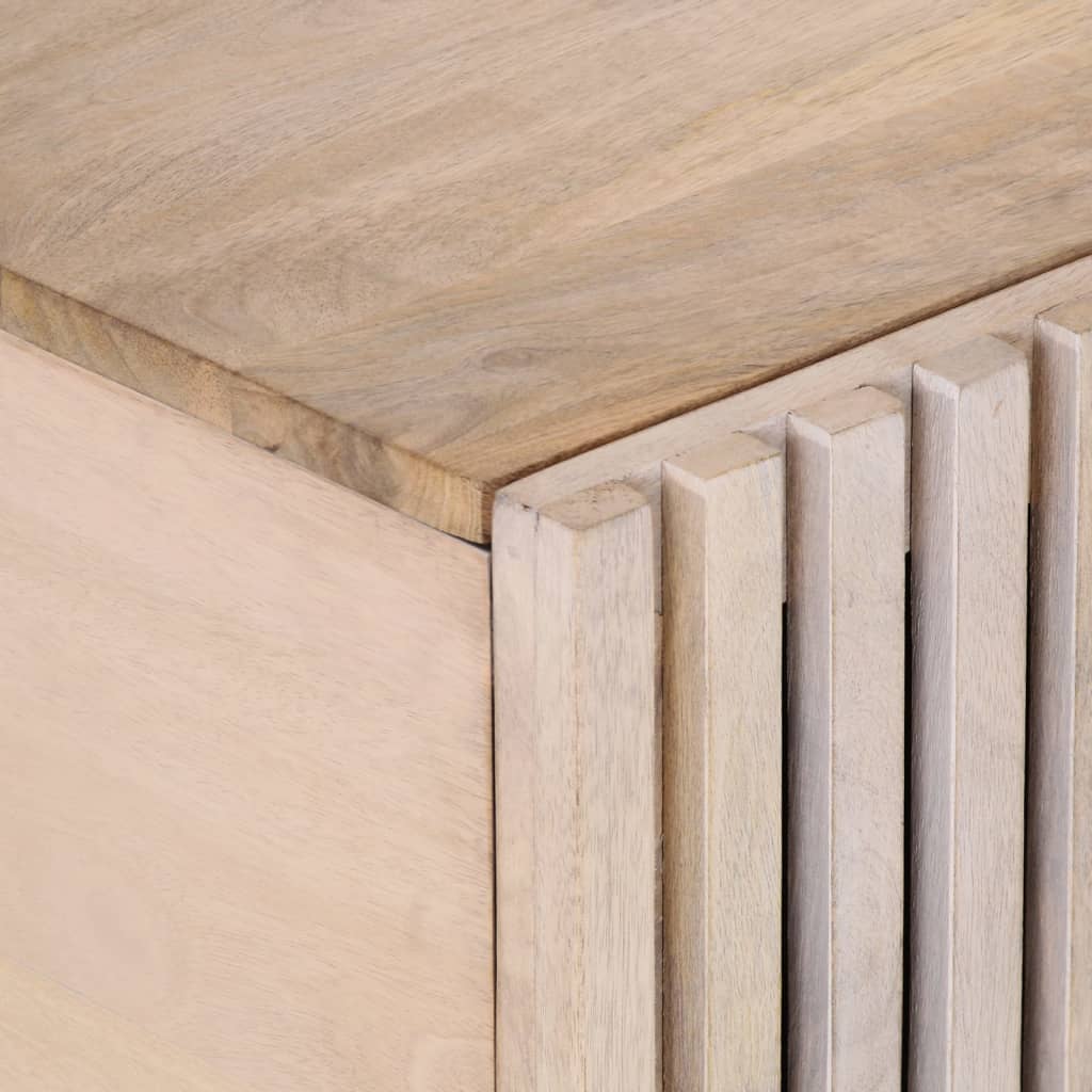 Table basse blanc 100x55x40 cm bois de manguier massif - XIOS