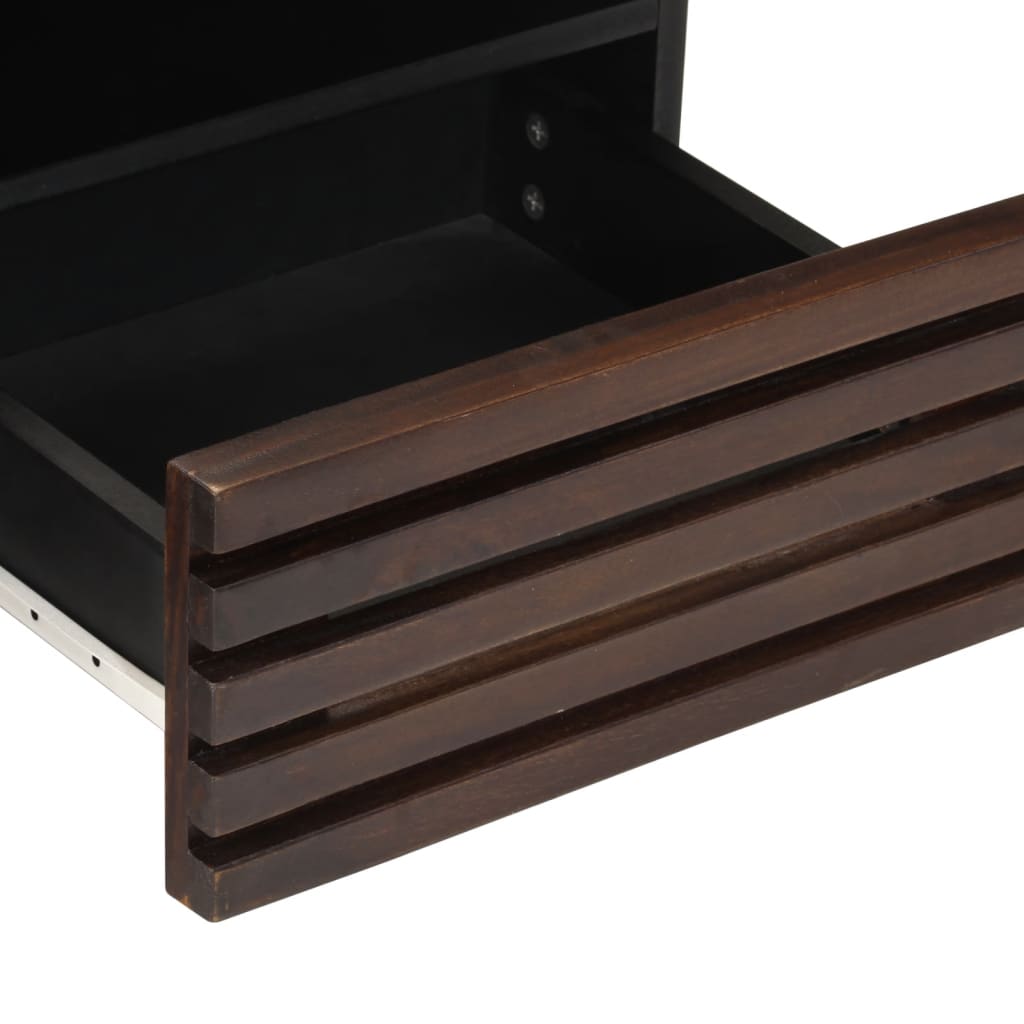 Table basse marron 80x55x40 cm bois de massif manguier - XIOS