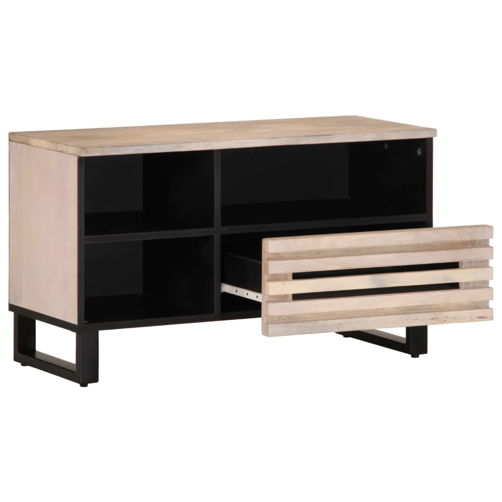 Meuble TV 80x34x46 cm bois massif de manguier - XIOS