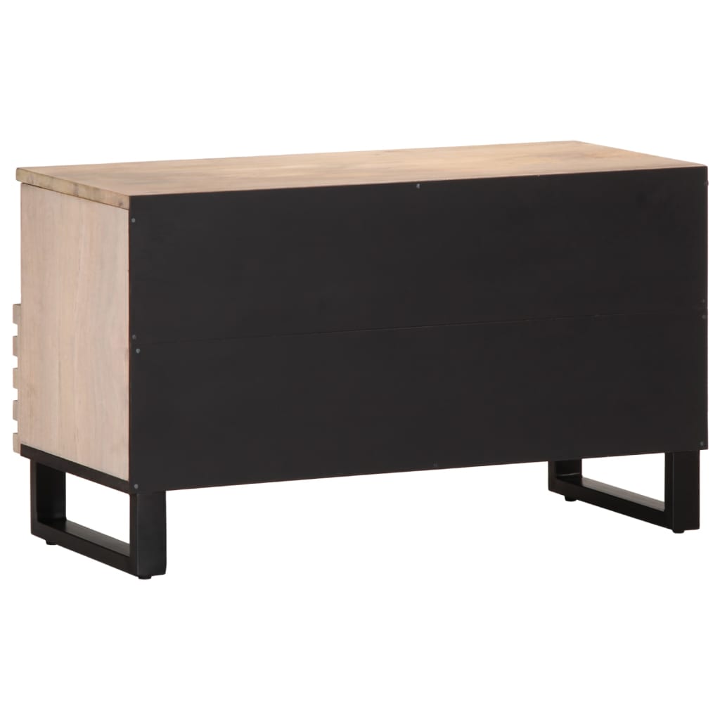Meuble TV 80x34x46 cm bois massif de manguier - XIOS