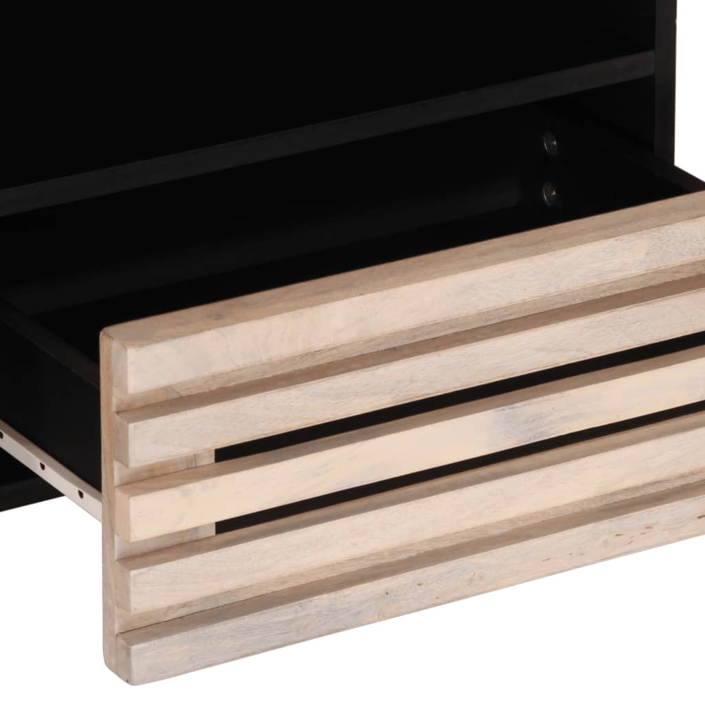 Meuble TV 80x34x46 cm bois massif de manguier - XIOS