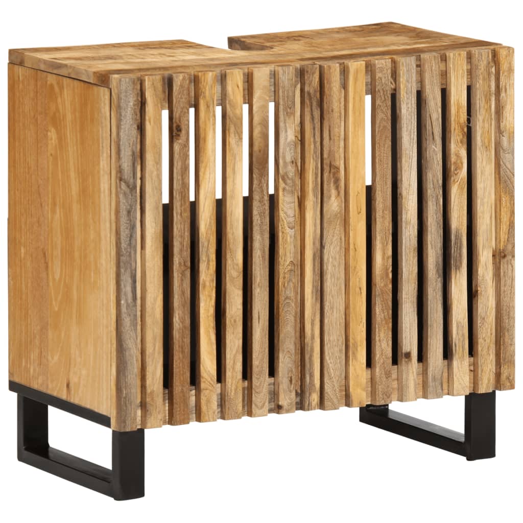 Armoire lavabo de salle de bain 62x34x58cm manguier massif brut Ensembles de mobilier pour salles de bains vidaXL
