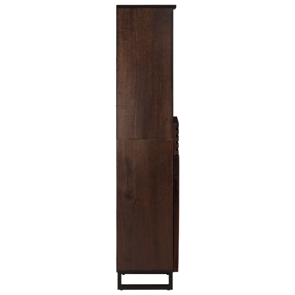 Buffet marron 38x34x160 cm bois massif de manguier - XIOS