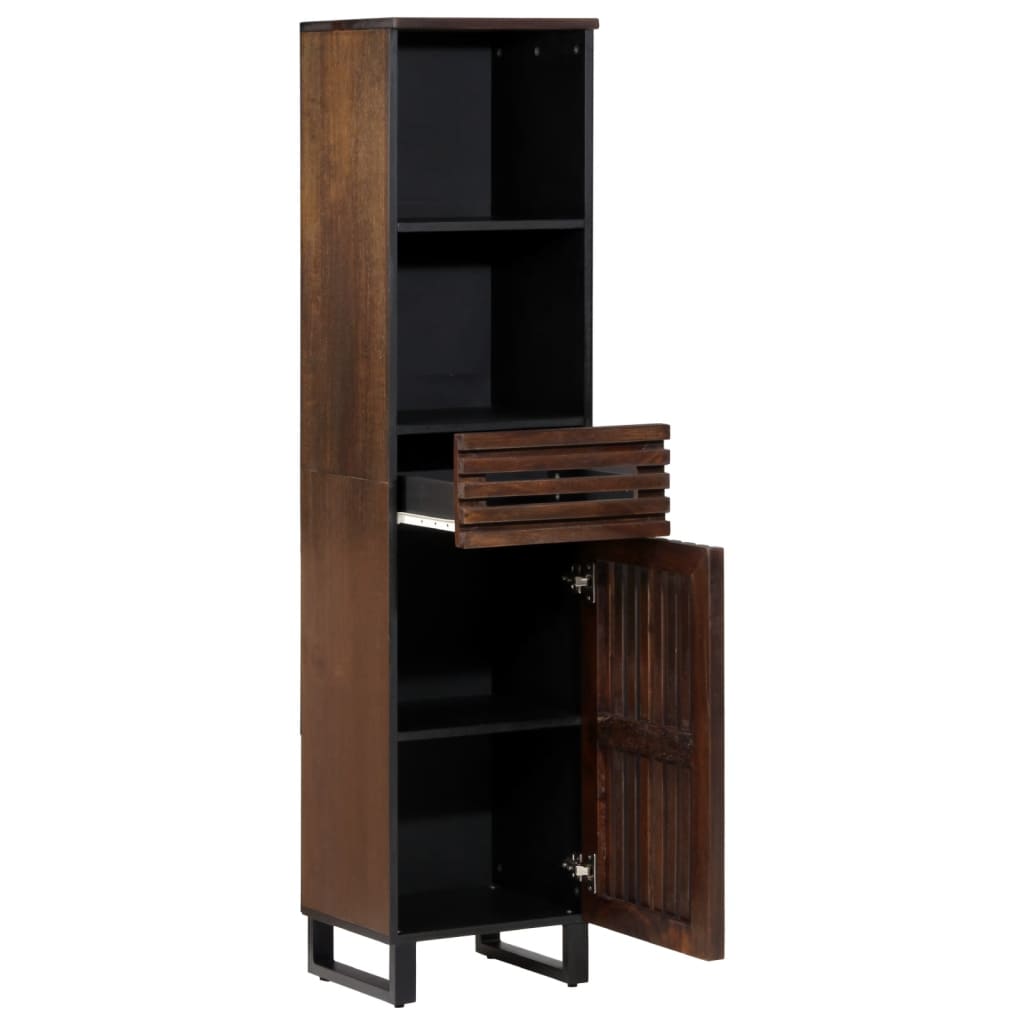 Buffet marron 38x34x160 cm bois massif de manguier - XIOS