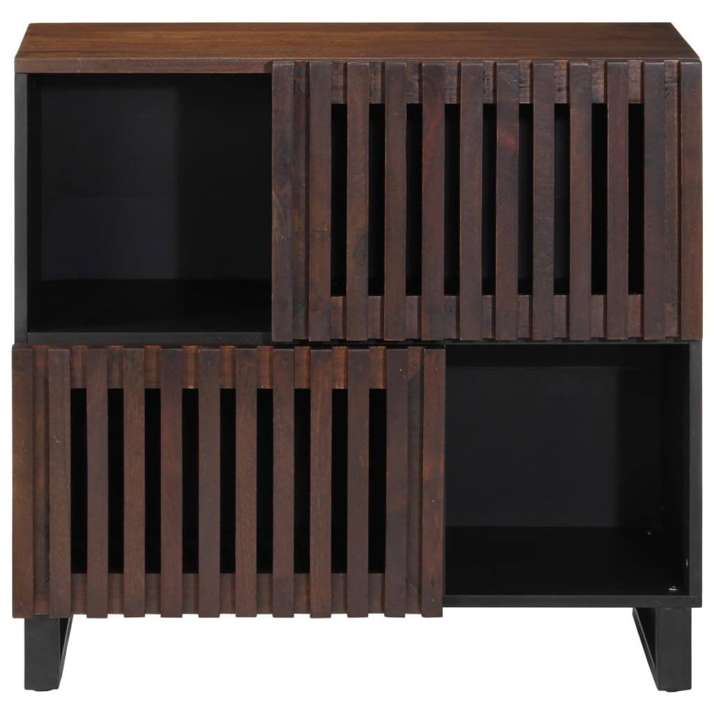 Buffet marron 80x34x75 cm bois massif de manguier