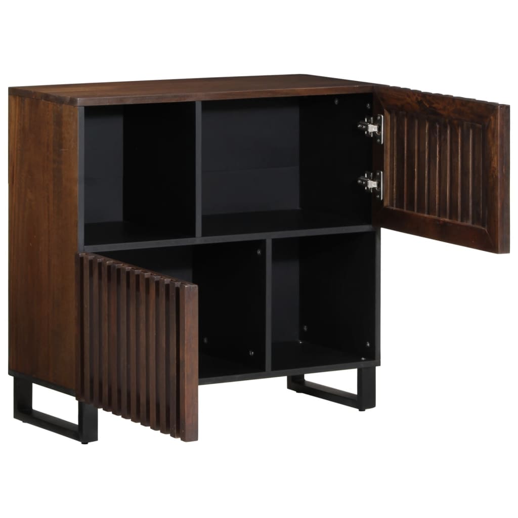 Buffet marron 80x34x75 cm bois massif de manguier
