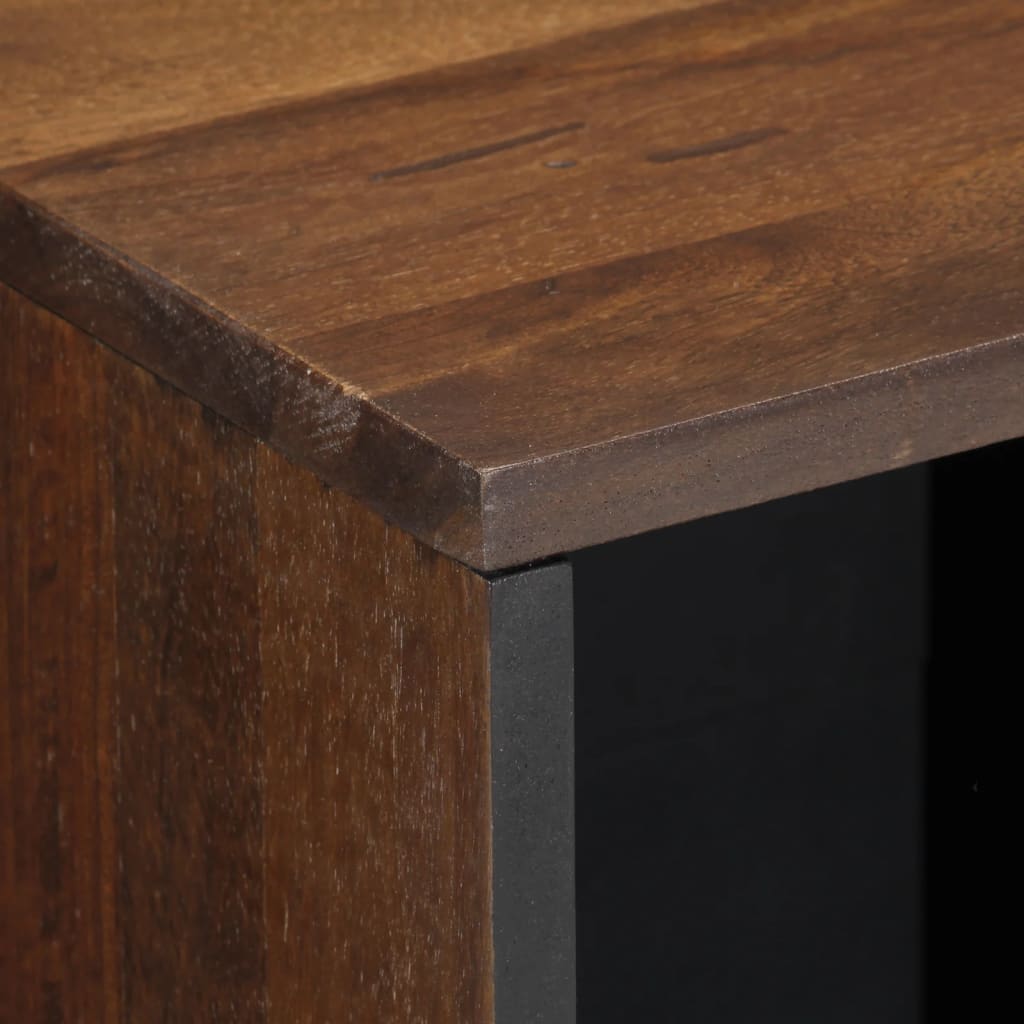 Buffet marron 80x34x75 cm bois massif de manguier
