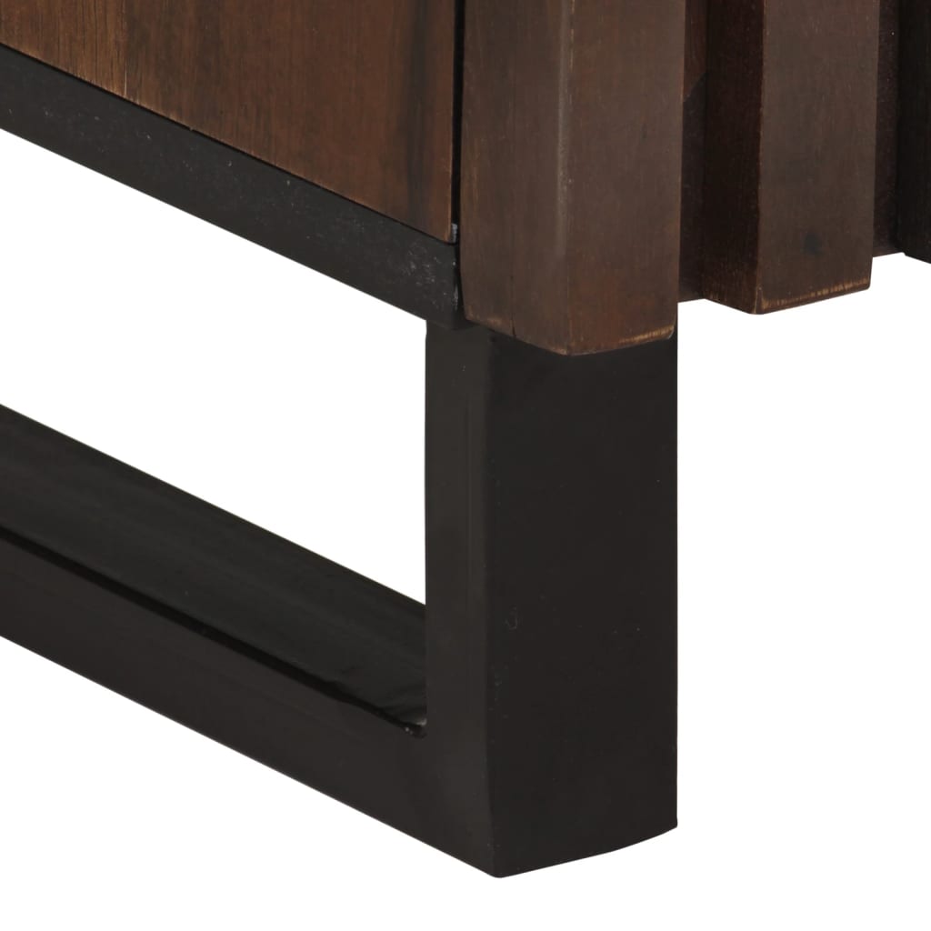 Buffet marron 80x34x75 cm bois massif de manguier