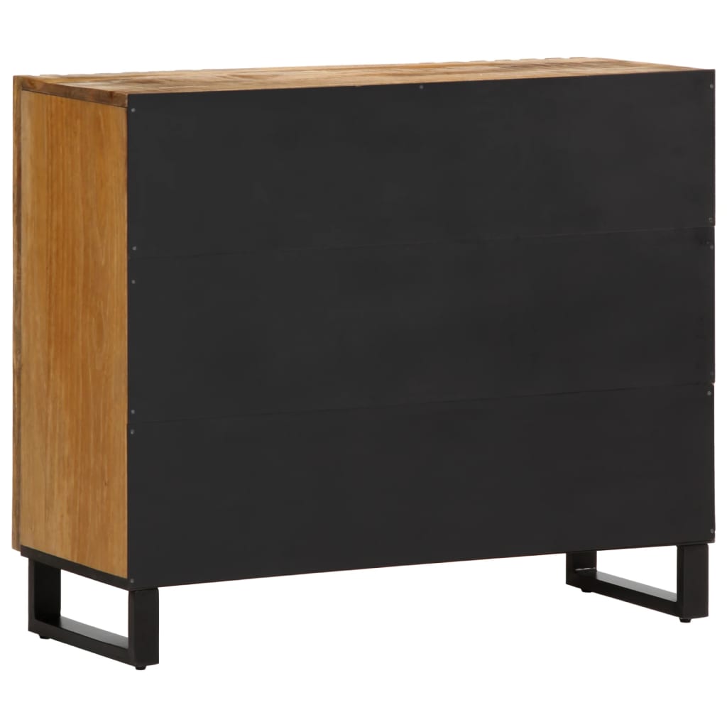 Buffet 90x34x75 cm bois de manguier massif brut - XIOS