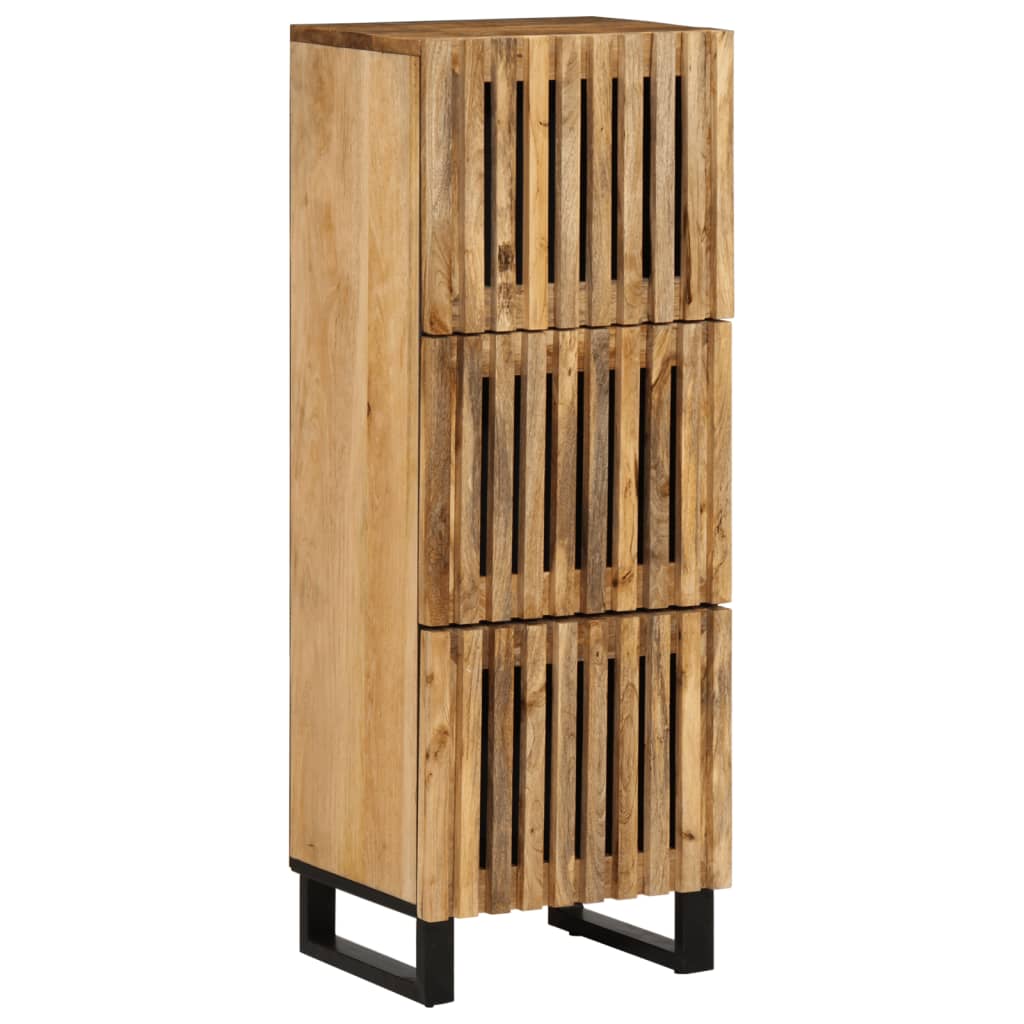 Buffet haut 40x34x110 cm bois massif de manguier brut - XIOS