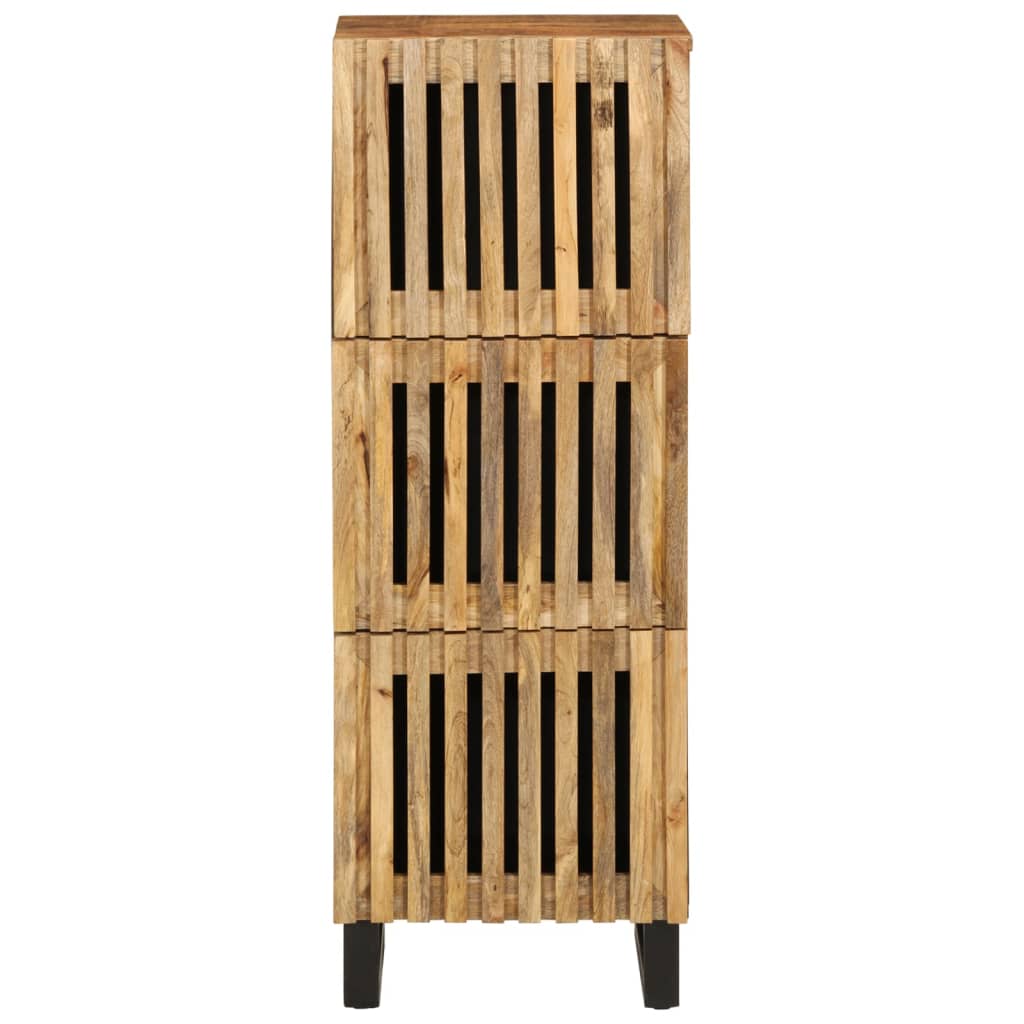 Buffet haut 40x34x110 cm bois massif de manguier brut - XIOS