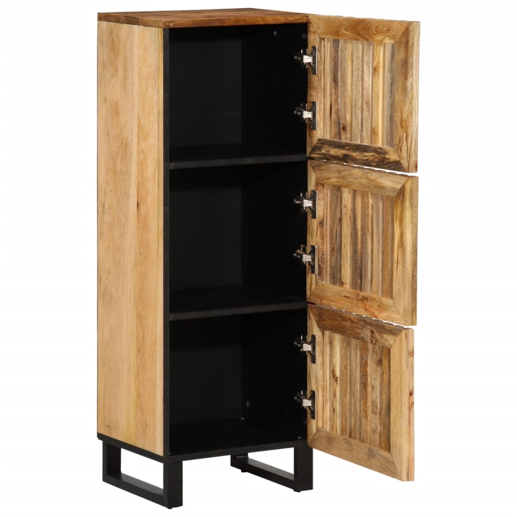 Buffet haut 40x34x110 cm bois massif de manguier brut - XIOS