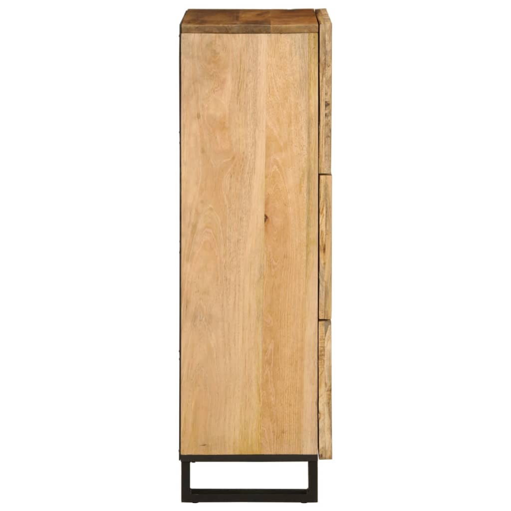 Buffet haut 40x34x110 cm bois massif de manguier brut - XIOS