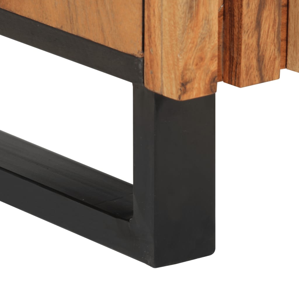 Buffet haut 40x34x110 cm bois massif d'acacia - XIOS