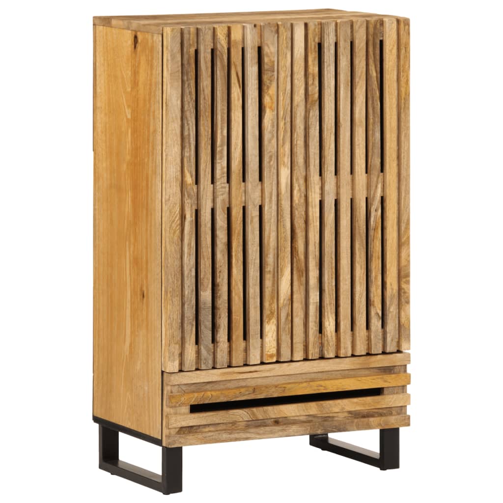 Buffet haut 60x34x100 cm bois massif de manguier brut - XIOS