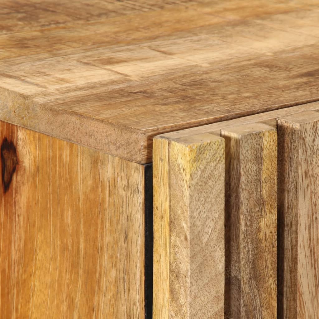 Buffet haut 60x34x100 cm bois massif de manguier brut - XIOS
