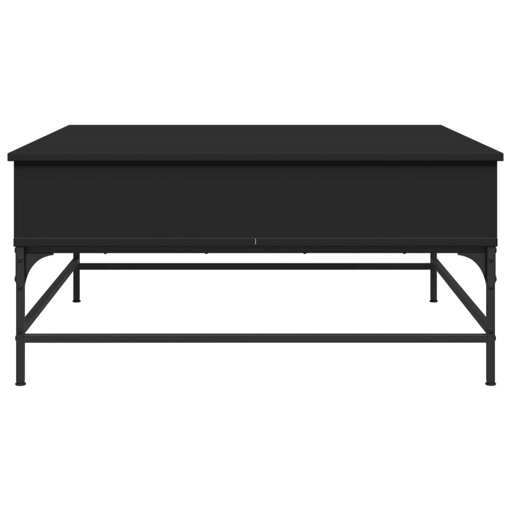 Table basse noir 95x95x45 cm bois d'ingénierie et métal - XIOS
