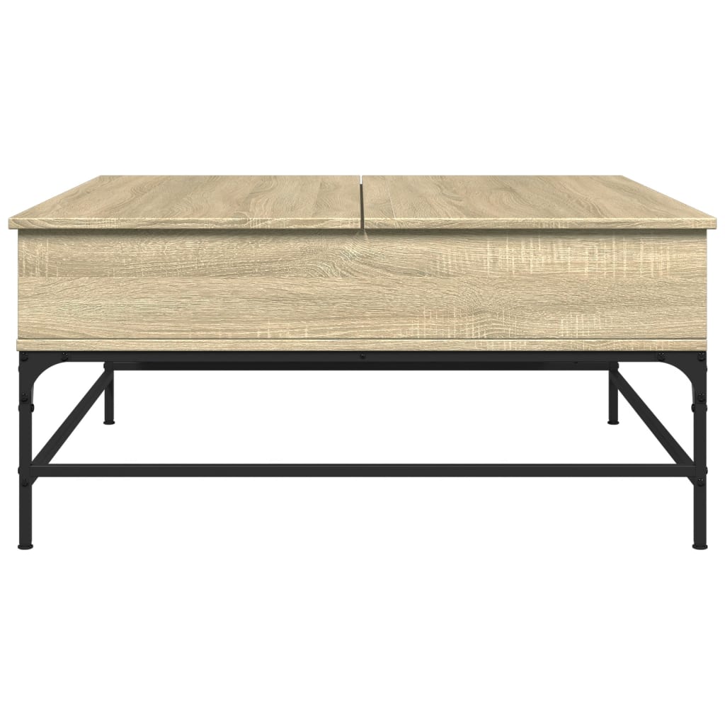 Table basse chêne sonoma 95x95x45 cm bois d'ingénierie et métal - XIOS