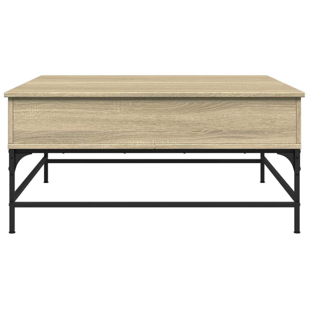 Table basse chêne sonoma 95x95x45 cm bois d'ingénierie et métal - XIOS