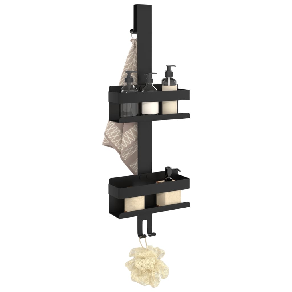 Support de douche suspendu noir mat acier inoxydable 304 brossé - XIOS