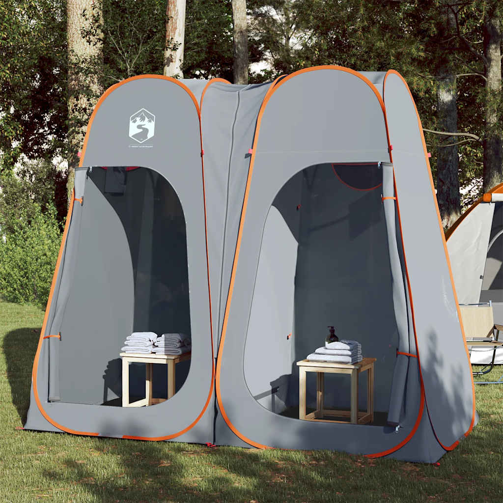 Tente d'intimité gris et orange escamotable imperméable Tentes vidaXL