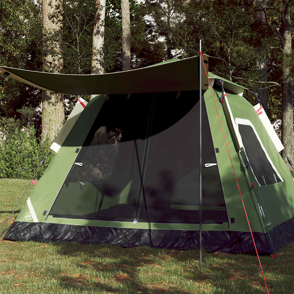 Tente de camping à dôme 5 personnes vert libération rapide Tentes vidaXL