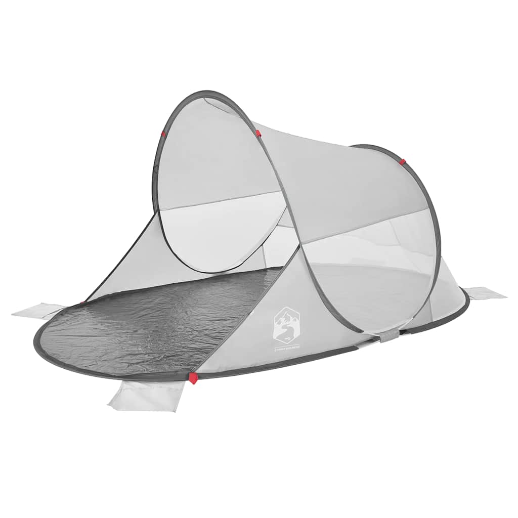 Tente de plage gris escamotable imperméable Tentes vidaXL