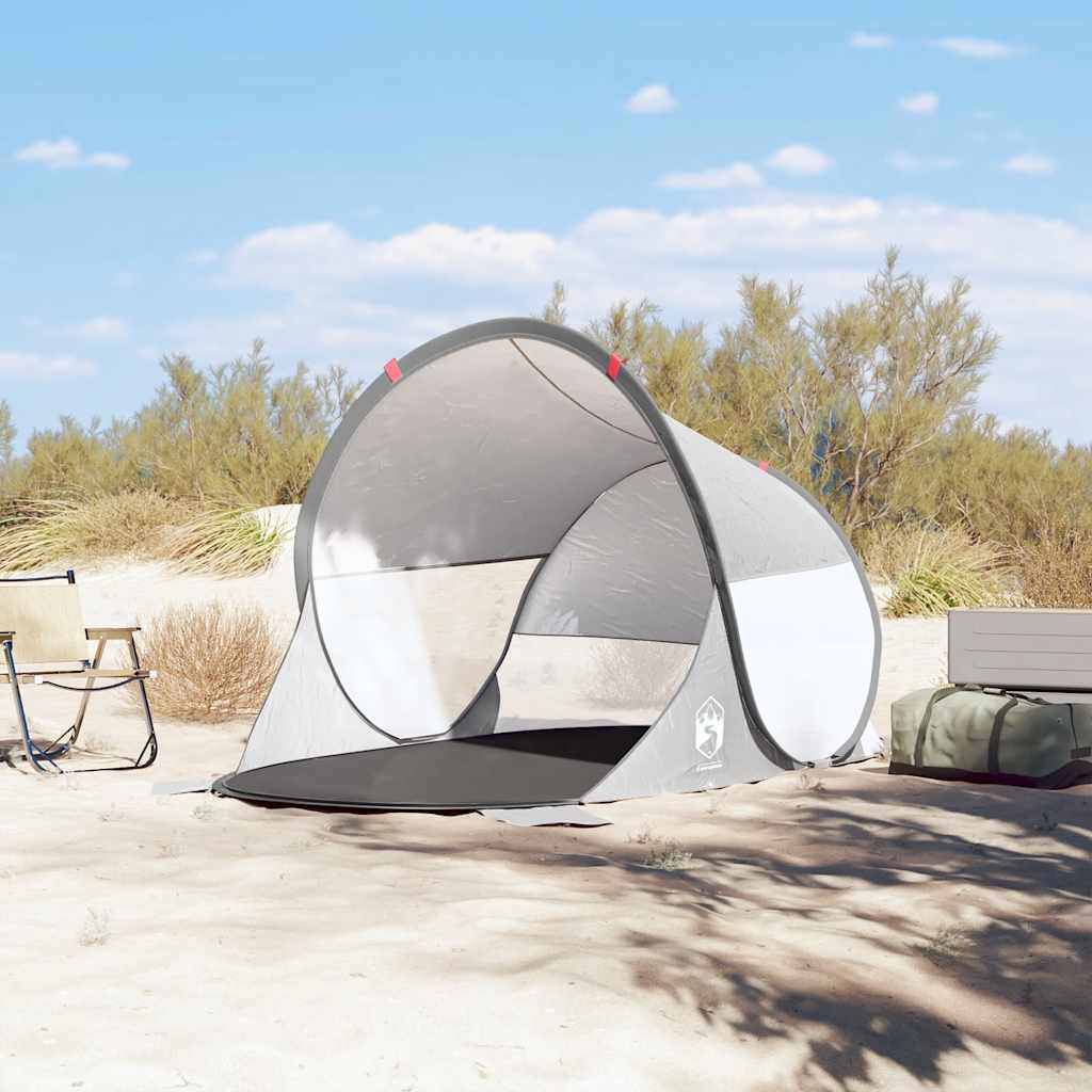 Tente de plage gris escamotable imperméable Tentes vidaXL