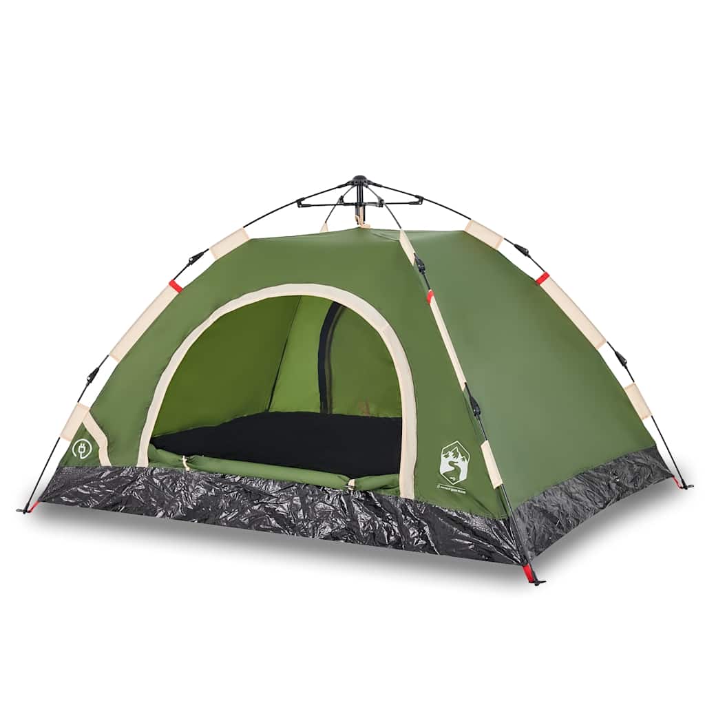 Tente de camping 2 personnes vert libération rapide Tentes vidaXL